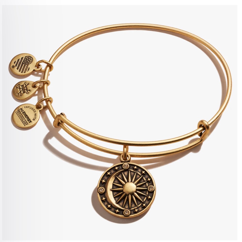 Alex and Ani Rafaelian Gold Cosmic Balance Charm Bracelet - Adjustable Bangle
